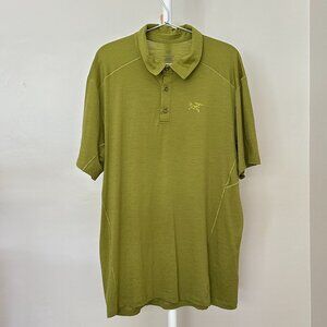 Arcteryx Men's Polo Shirt, Wool Blend, Size L, Green, Worn Once